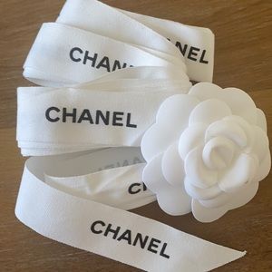 Authentic Chanel Ribbon w/Rose